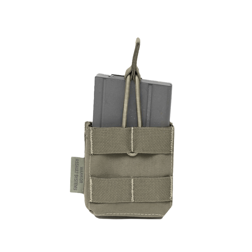 Warrior Single 7.62 x 51mm Open Short Mag Pouch Ranger Green