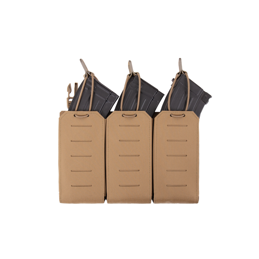 Warrior Laser Cut Detachable Front Panel AK47 7.62 Mag Pouch Coyote Tan