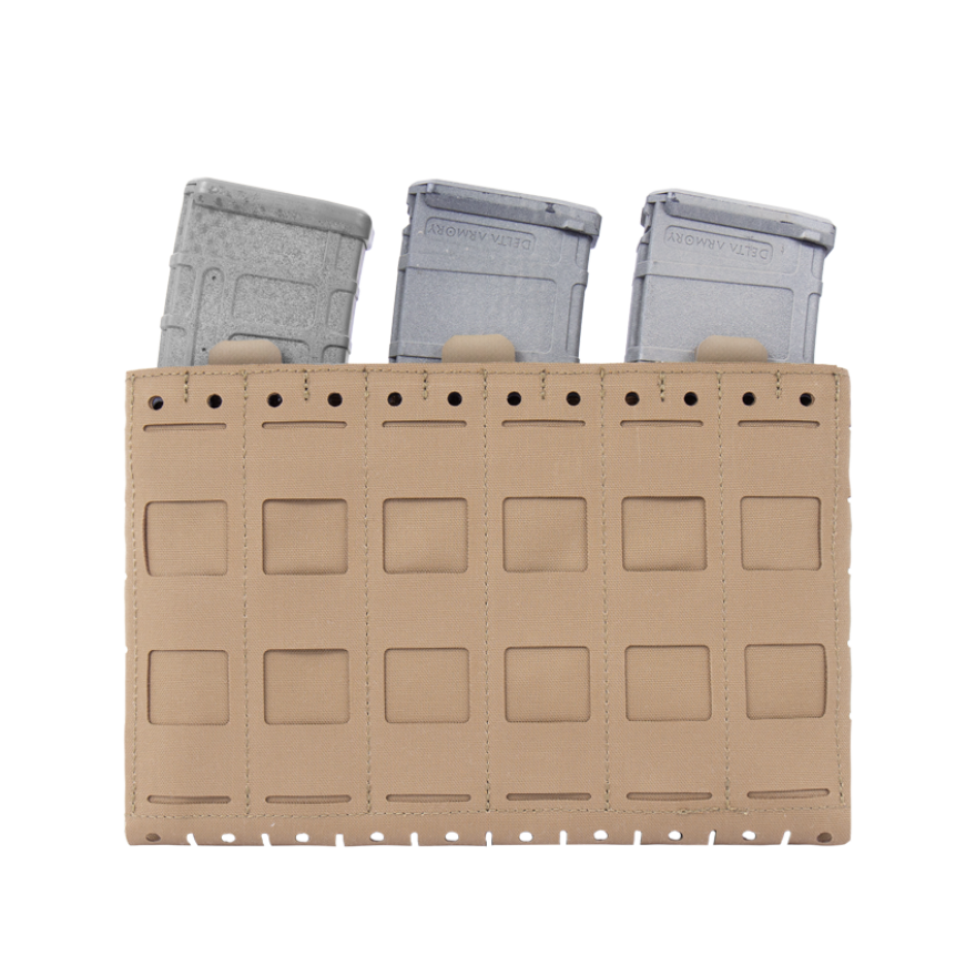 Warrior Laser Cut Kangaroo Pouch with Triple 5.56mm Insert Coyote Tan