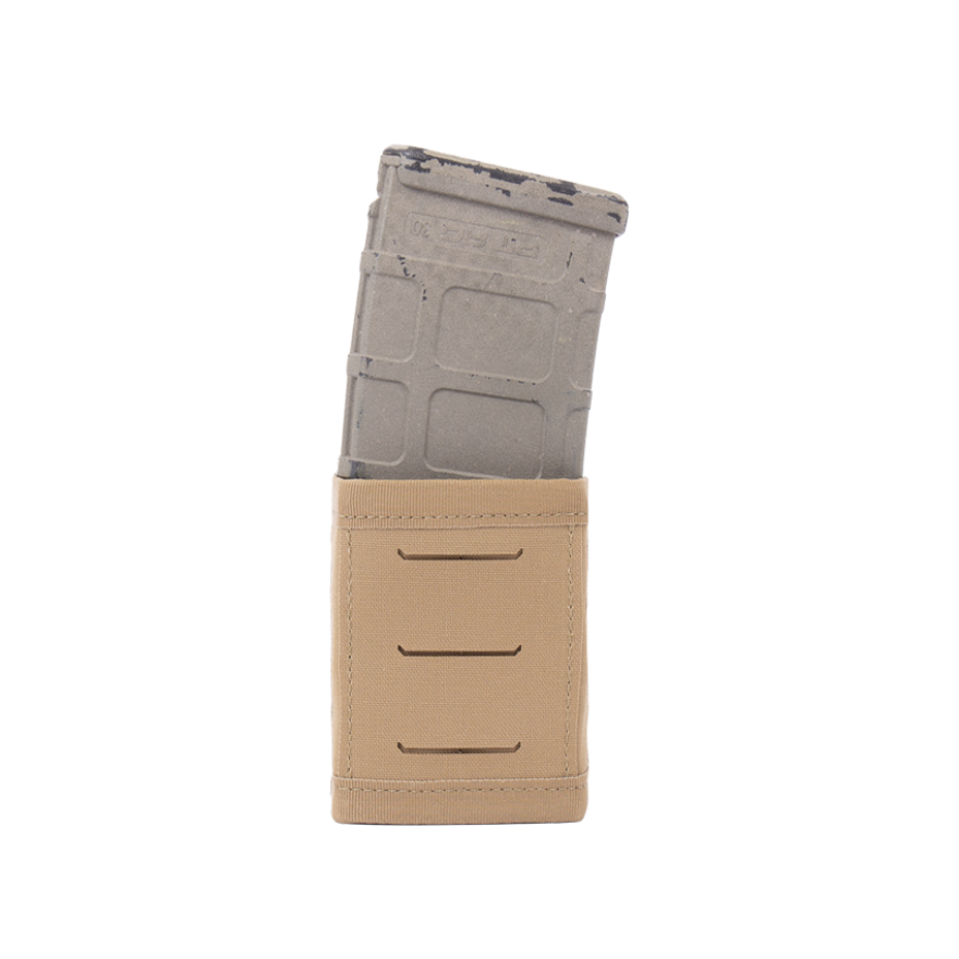Warrior Laser Cut Single Snap Mag Pouch 5.56mm Short Coyote Tan