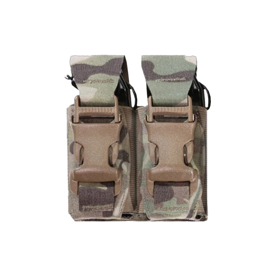 Warrior Laser Cut Double 40mm Flash Bang Pouch Multicam