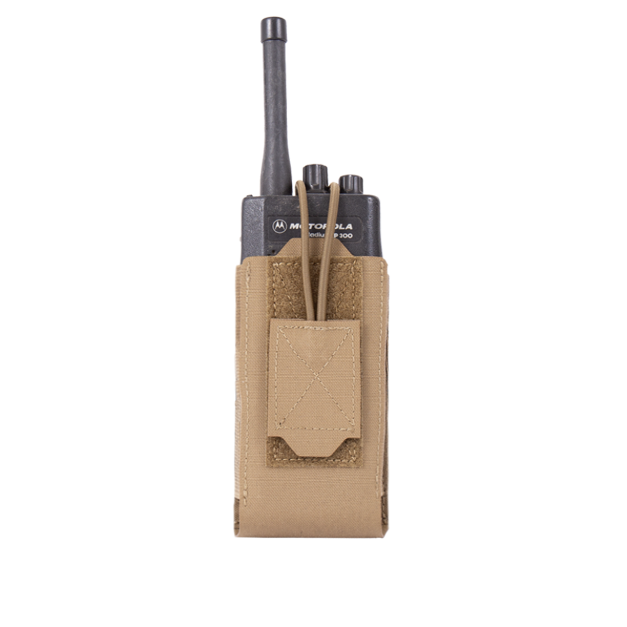 Warrior Laser Cut Adjustable Radio Pouch Coyote Tan