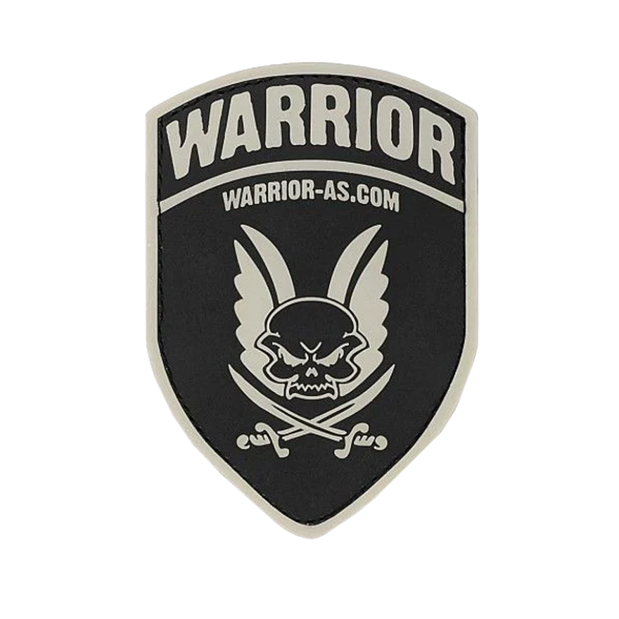 Warrior Rubber Logo Shield Black