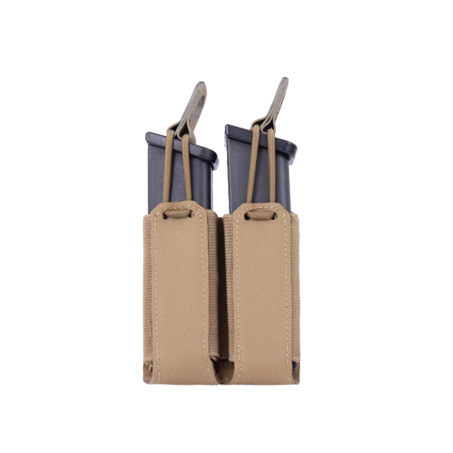 Warrior Laser Cut Double Bungee Pistol Pouch Coyote Tan