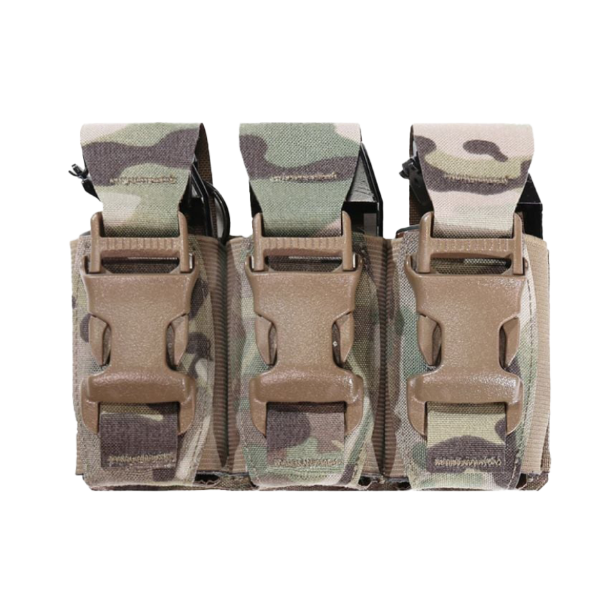 Warrior Laser Cut Triple 40mm Flash Bang Pouch MultiCam