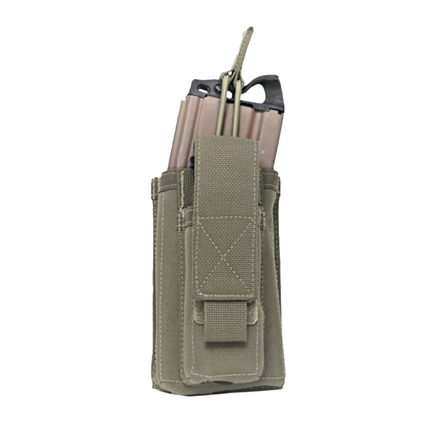 Warrior Single 5.56mm/9mm Mag Pouch Ranger Green