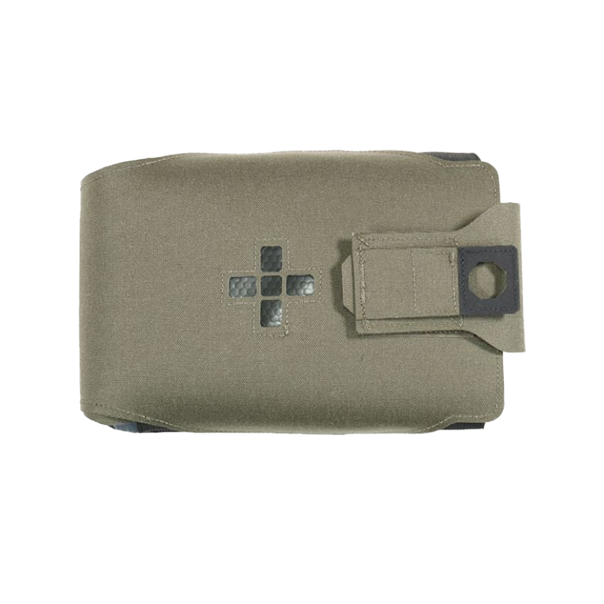Warrior Laser Cut Large Horizontal Individual First Aid Kit Pouch Ranger Green