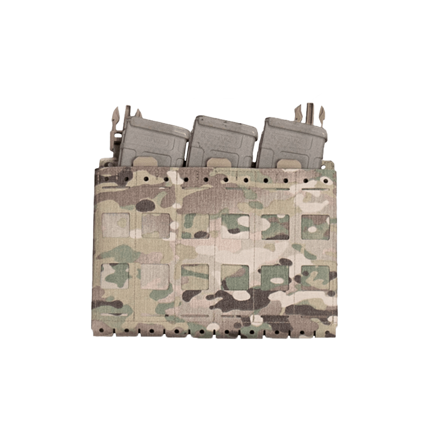 Warrior Laser Cut Kangaroo Pouch with Triple 5.56mm Insert MultiCam
