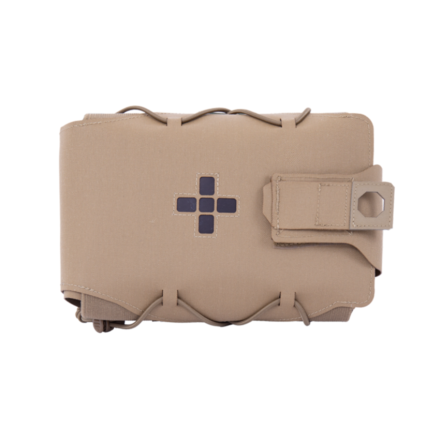 Warrior Laser Cut Large Horizontal Individual First Aid Kit Pouch Coyote Tan