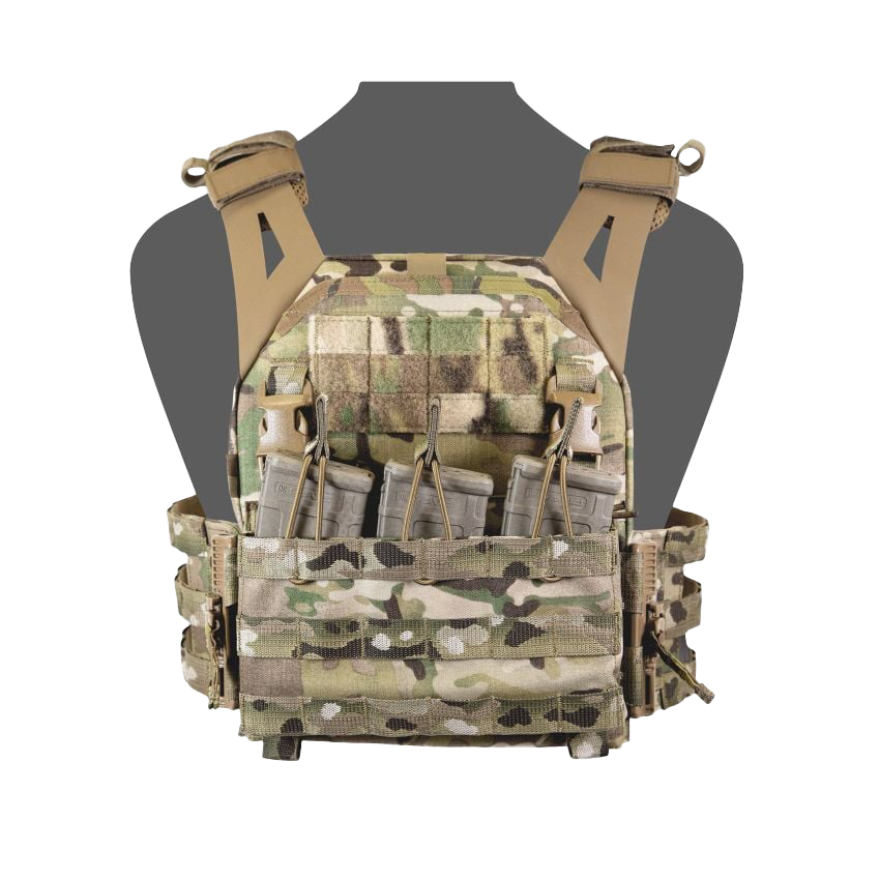 Warrior LPC V1 DFP TMOP Low Profile Plate Carrier Combo with Detachable Triple 5.56 Molle Open Mag Panel