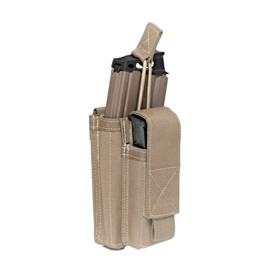 Warrior Single 5.56mm/9mm Mag Pouch Coyote Tan