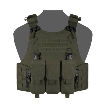 Warrior QRC DFP TM4 Quad Release Plate Carrier Combo with Detachable Triple 5.56 M4 Covered Mag Panel