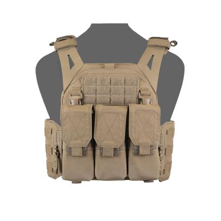 Warrior LPC V1 DFP TM4 Low Profile Plate Carrier Combo with Detachable Triple 5.56 M4 Covered Mag Panel