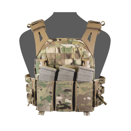 Warrior LPC V2 DFP TEMP Low Profile Plate Carrier Combo with Detachable Triple 5.56 Elastic Open Mag Panel