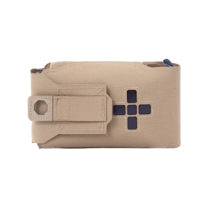 Warrior Laser Cut Small Horizontal Individual First Aid Kit Pouch Coyote Tan