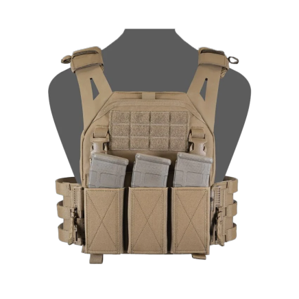 Warrior LPC V2 DFP TEMP Low Profile Plate Carrier Combo with Detachable Triple 5.56 Elastic Open Mag Panel