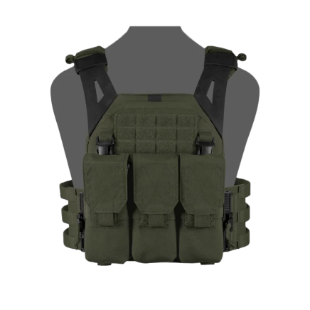 Warrior LPC V2 DFP TM4 Low Profile Plate Carrier Combo with Detachable Triple 5.56 M4 Covered Mag Panel