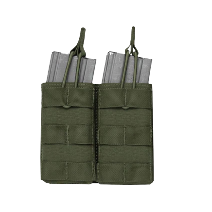 Warrior Double 5.56mm Open Mag Pouch Olive Drab