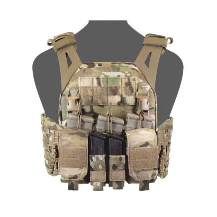 Warrior LPC V1 DFP MK1 Low Profile Plate Carrier Combo with 3x Universal Open Mag Pouches, 2x Utility Pouches, 2x 9mm Pistol Mag Pouches