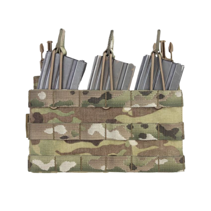 Warrior Detachable Triple MOLLE Open Pouch Multicam