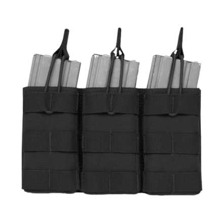 Warrior Triple Open 5.56mm Open Mag Pouch Black