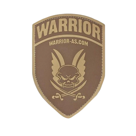 Warrior Rubber Logo Shield Dark Earth