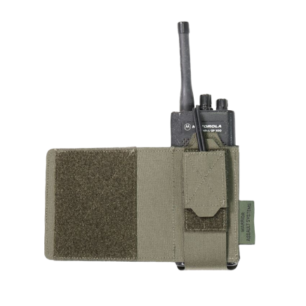Warrior Laser Cut Wing Velcro Adjustable Radio Pouch Left Side Ranger Green