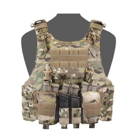 Warrior QRC DFP MK1 Quad Release Plate Carrier Combo with 3x Universal Open Mag Pouches, 2x Utility Pouches