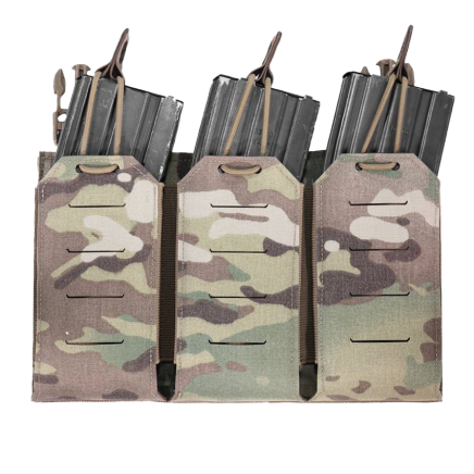 Warrior Laser Cut Detachable Front Panel Triple Bungee 5.56 Panel MultiCam