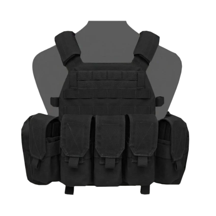Warrior DCS M4 Plate Carrier Combo with 5x 5.56 M4 Covered Mag Pouches, 2x Utility Pouches