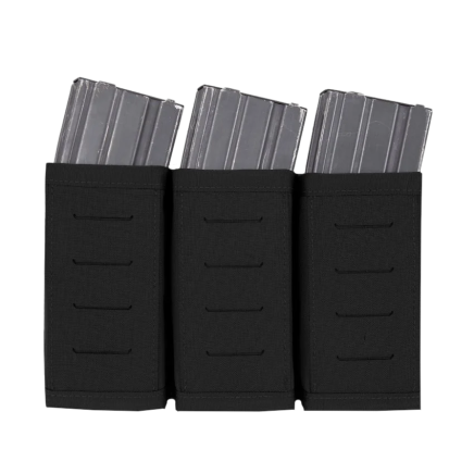 Warrior Lasercut Triple Snap Mag Pouch Black