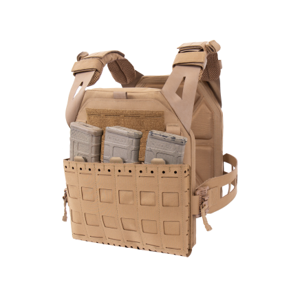 Warrior Laser Cut LPC V3 Low Profile Plate Carrier Base With Slimline Ladder Sides, Kangaroo Pouch & 5.56mm Triple Insert