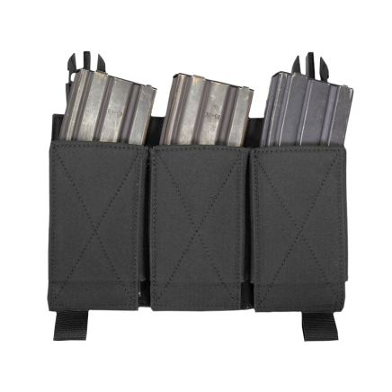 Warrior Removable Triple Elastic Mag Pouch Black