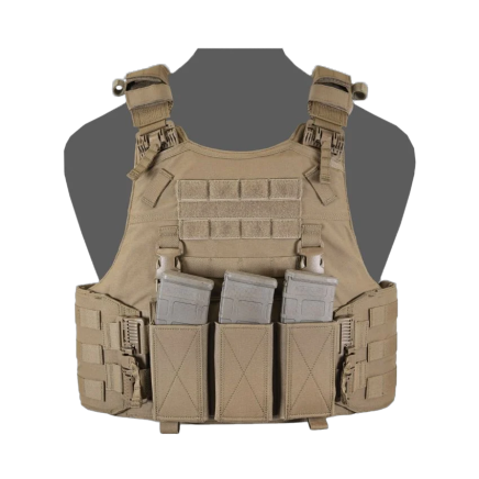 Warrior QRC DFP TEMP Quad Release Plate Carrier Combo with Detachable Triple 5.56 Elastic Open Mag Panel