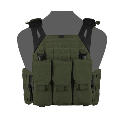 Warrior LPC V1 DFP TM4 Low Profile Plate Carrier Combo with Detachable Triple 5.56 M4 Covered Mag Panel