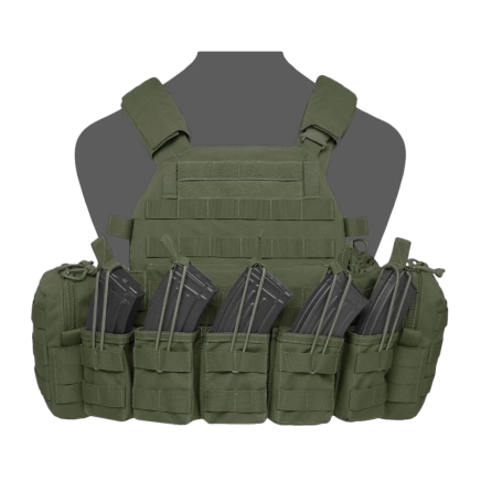 Warrior DCS AK Plate Carrier Combo with 5x 7.62 AK Open Mag Pouches, 2x Utility Pouches Combo