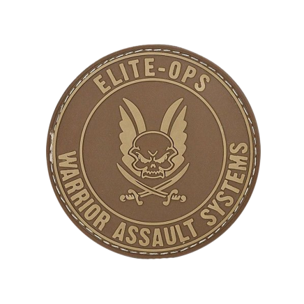 Warrior Round Rubber Logo Shield Dark Earth