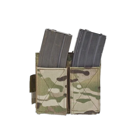 Warrior Double Elastic Mag Pouch MultiCam