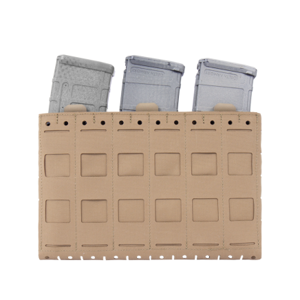 Warrior Laser Cut Kangaroo Pouch with Triple 5.56mm Insert Coyote Tan