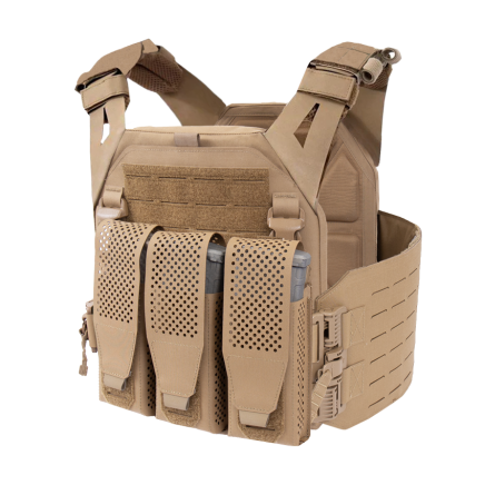 Warrior Laser Cut LPC V1 Low Profile Plate Carrier with Solid Sides, DFP Triple Adaptive Mag Pouch & 5.56 Triple Inserts