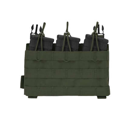 Warrior Detachable Triple MOLLE Open Pouch Olive Drab