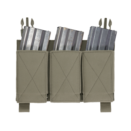 Warrior Detachable Triple Elastic Mag Pouch Ranger Green