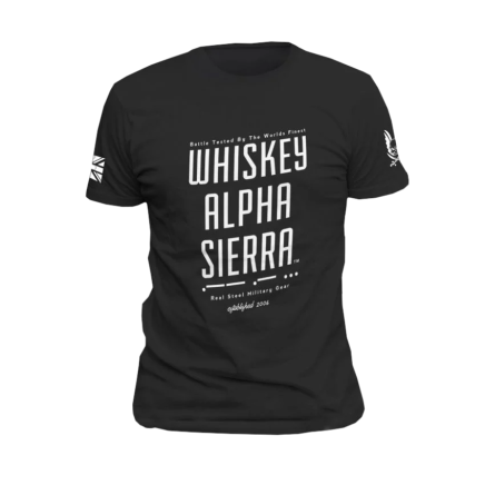 Whiskey Alpha Sierra T-Shirt Black