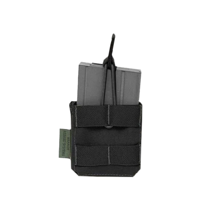 Warrior Single 7.62 x 51mm Open Short Mag Pouch Black