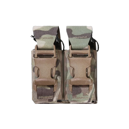 Warrior Laser Cut Double 40mm Flash Bang Pouch Multicam