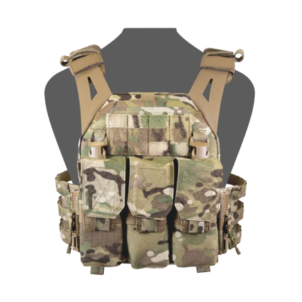 Warrior LPC V2 DFP TM4 Low Profile Plate Carrier Combo with Detachable Triple 5.56 M4 Covered Mag Panel