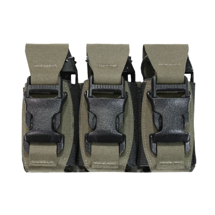 Warrior Laser Cut Triple 40mm Flash Bang Pouch Ranger Green