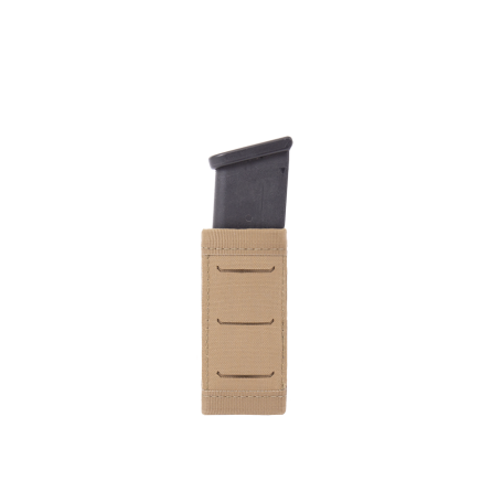 Warrior Laser Cut Single Snap Mag Pouch 9mm Short Coyote Tan