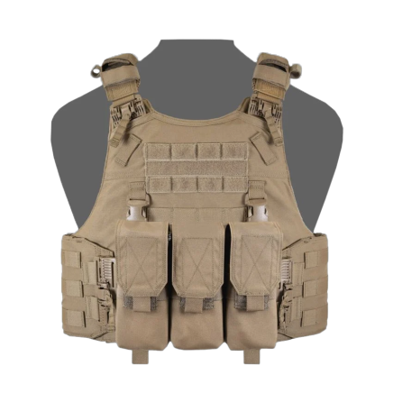 Warrior QRC DFP TM4 Quad Release Plate Carrier Combo with Detachable Triple 5.56 M4 Covered Mag Panel