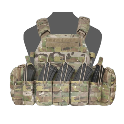 Warrior DCS AK Plate Carrier Combo with 5x 7.62 AK Open Mag Pouches, 2x Utility Pouches Combo